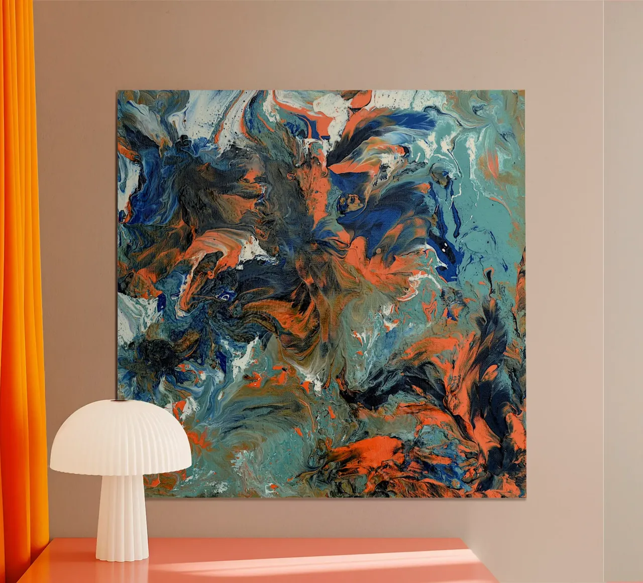 FLUIDITY poster van Thierry Vobmann Abstract painting