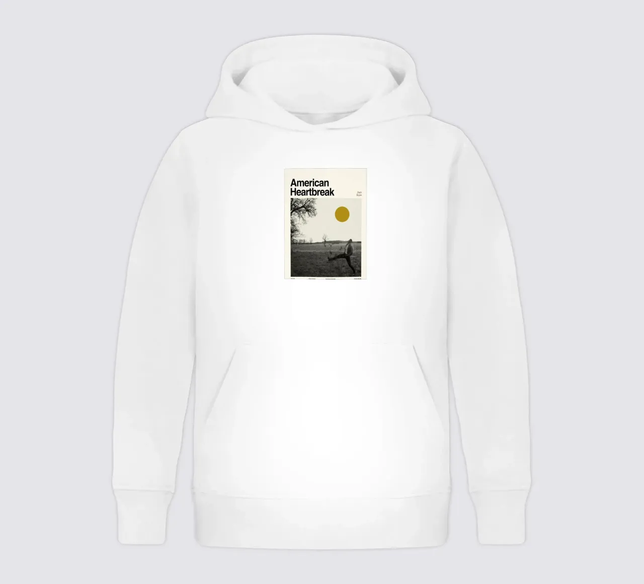 Zach Bryan Minimalist Album Cover American Heartbreak sudadera con capucha para niño de guesmatarko
