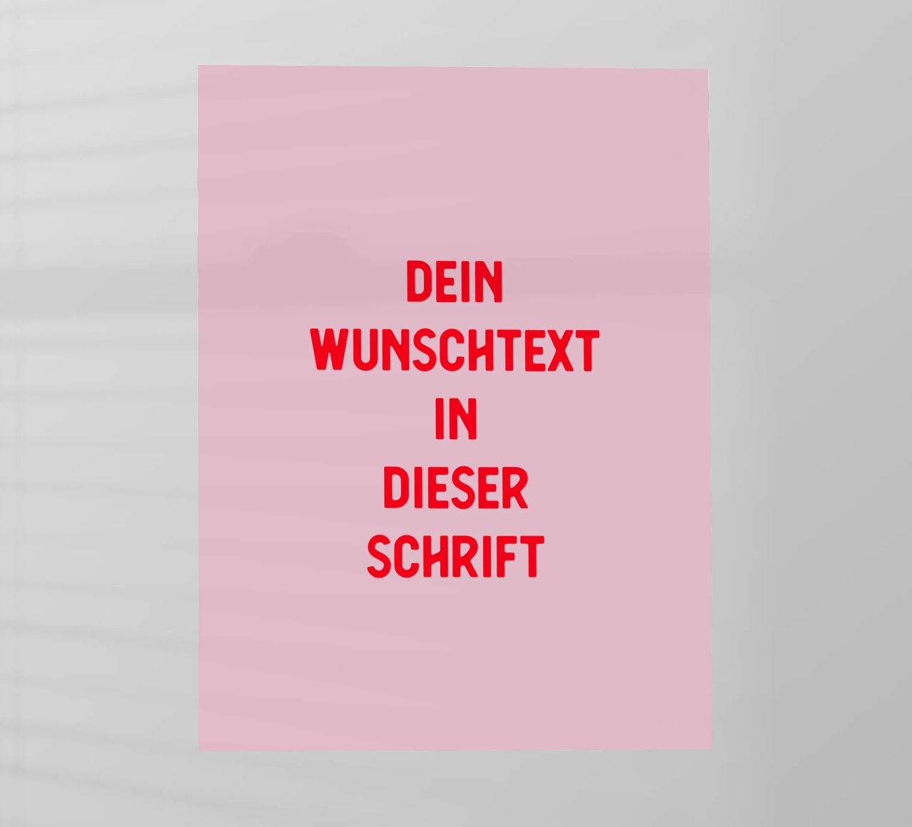Wunschtext rosa rot pellicola backlit da WORTSPIEL