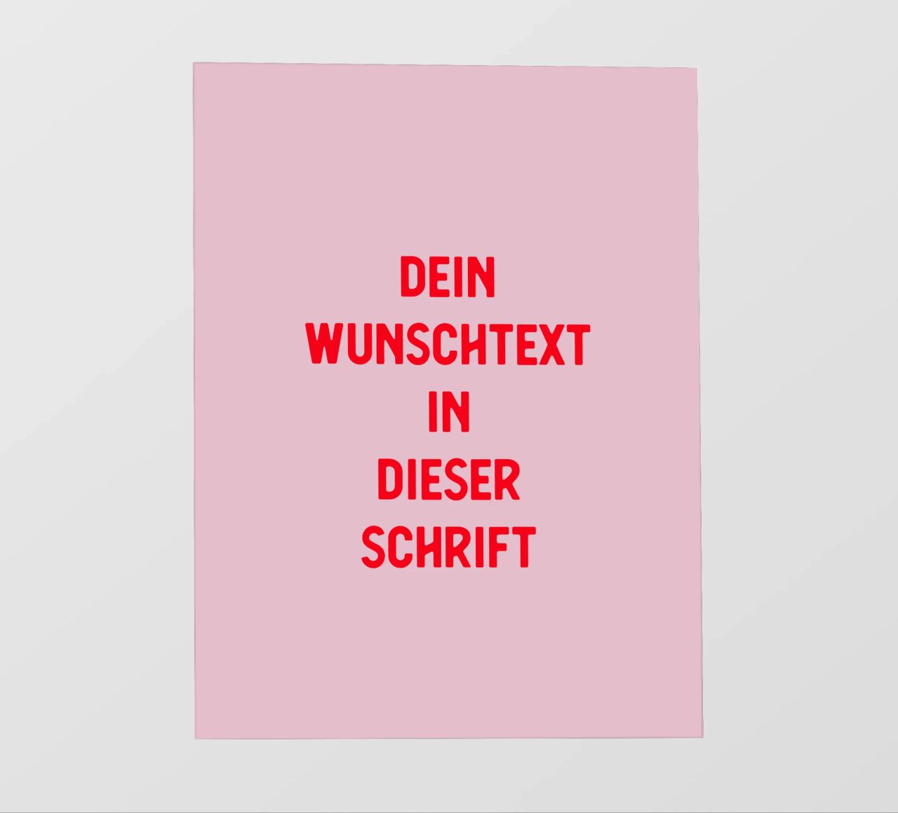 Wunschtext rosa rot pellicola backlit da WORTSPIEL