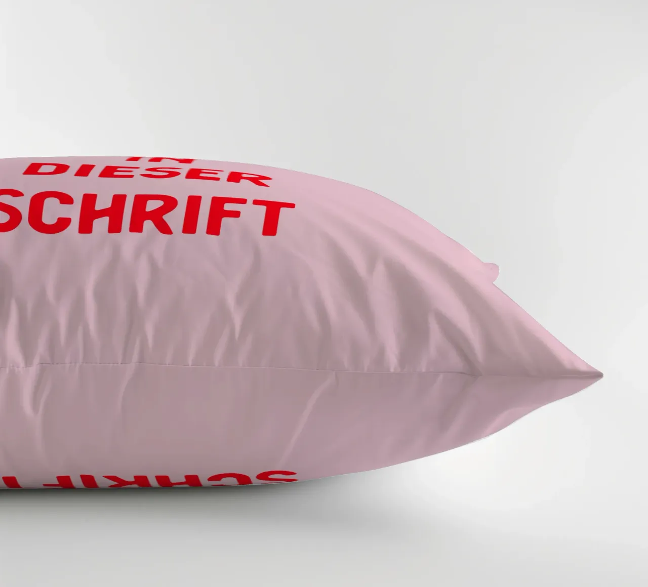 Wunschtext rosa rot Kissen von WORTSPIEL