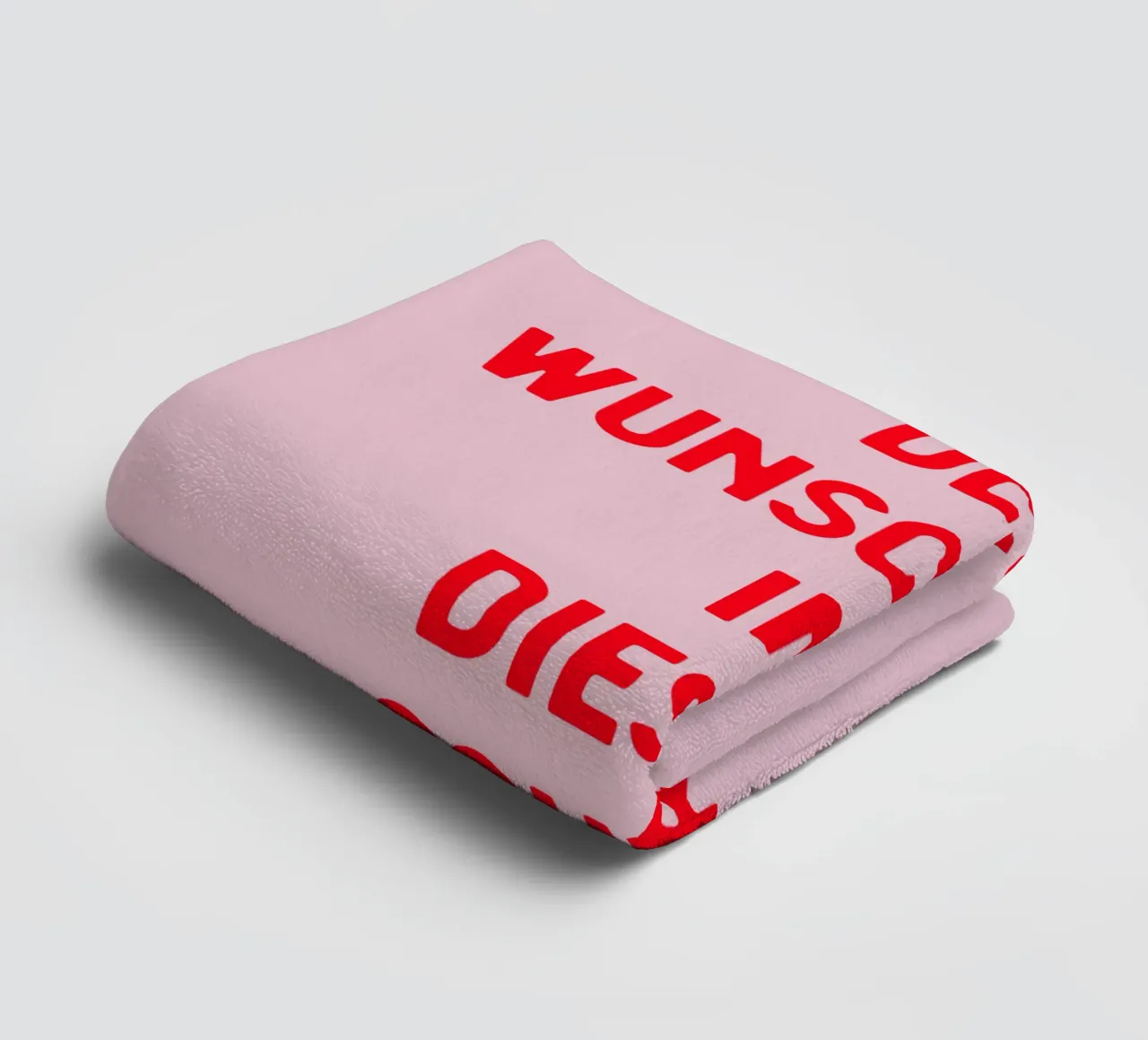 Wunschtext rosa rot asciugamano da bagno da WORTSPIEL
