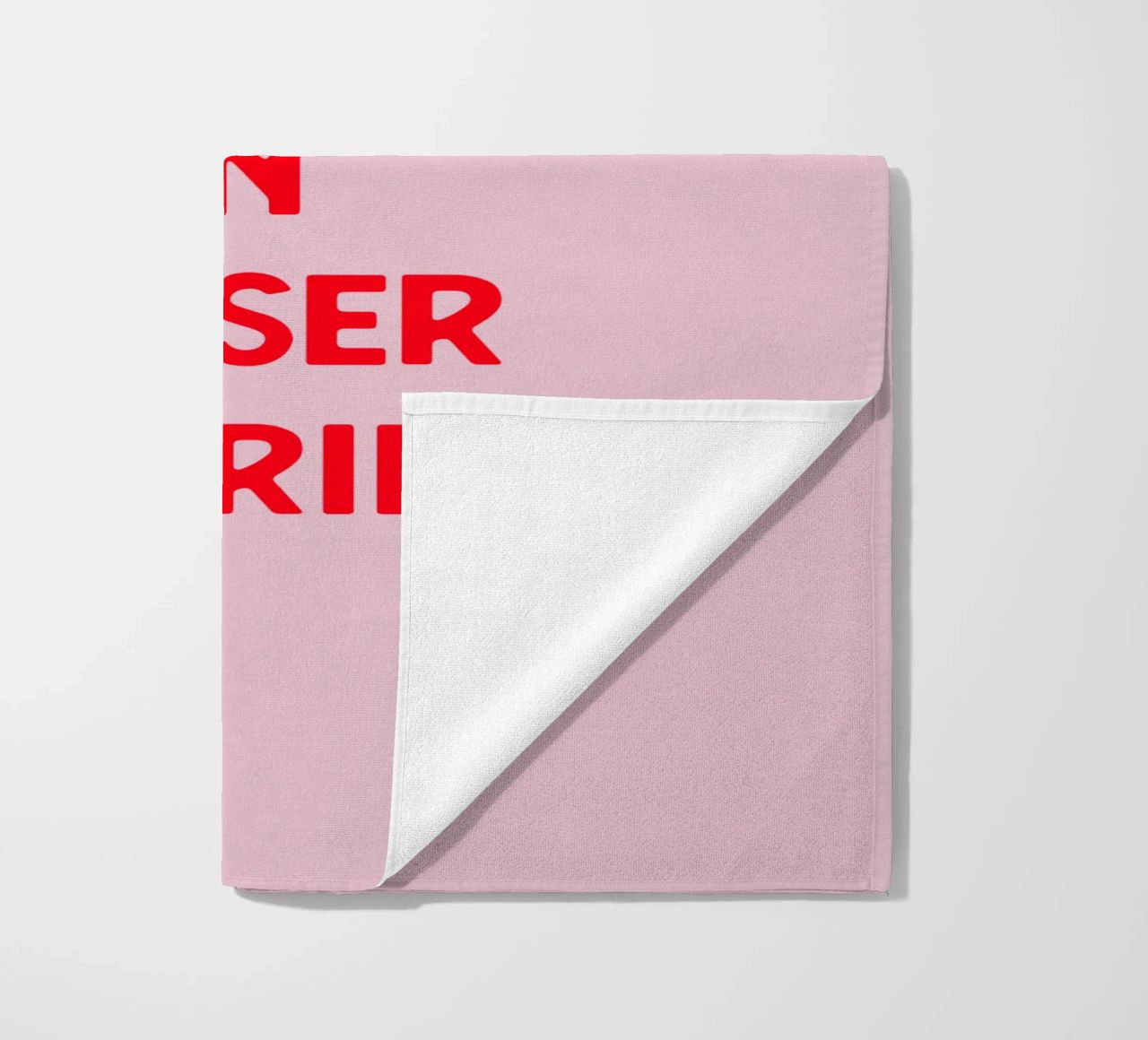 Wunschtext rosa rot telo mare da WORTSPIEL