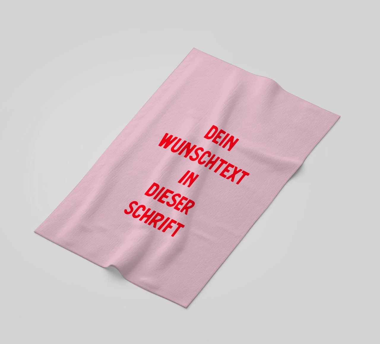 Wunschtext rosa rot telo mare da WORTSPIEL