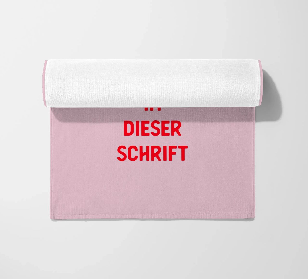 Wunschtext rosa rot telo mare da WORTSPIEL