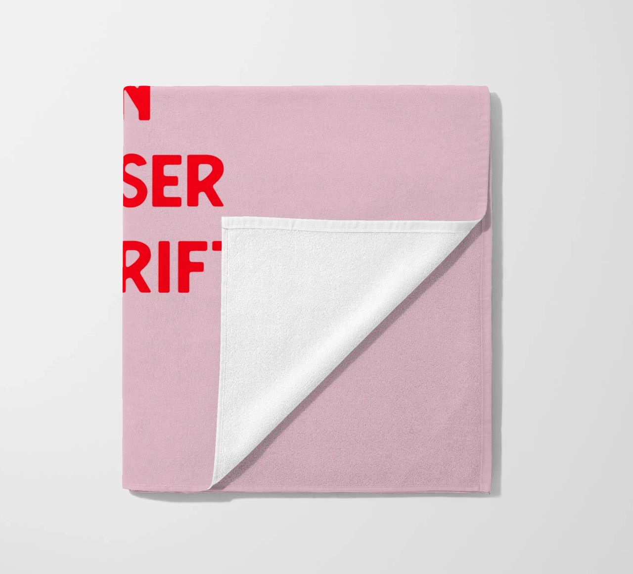 Wunschtext rosa rot telo mare da WORTSPIEL