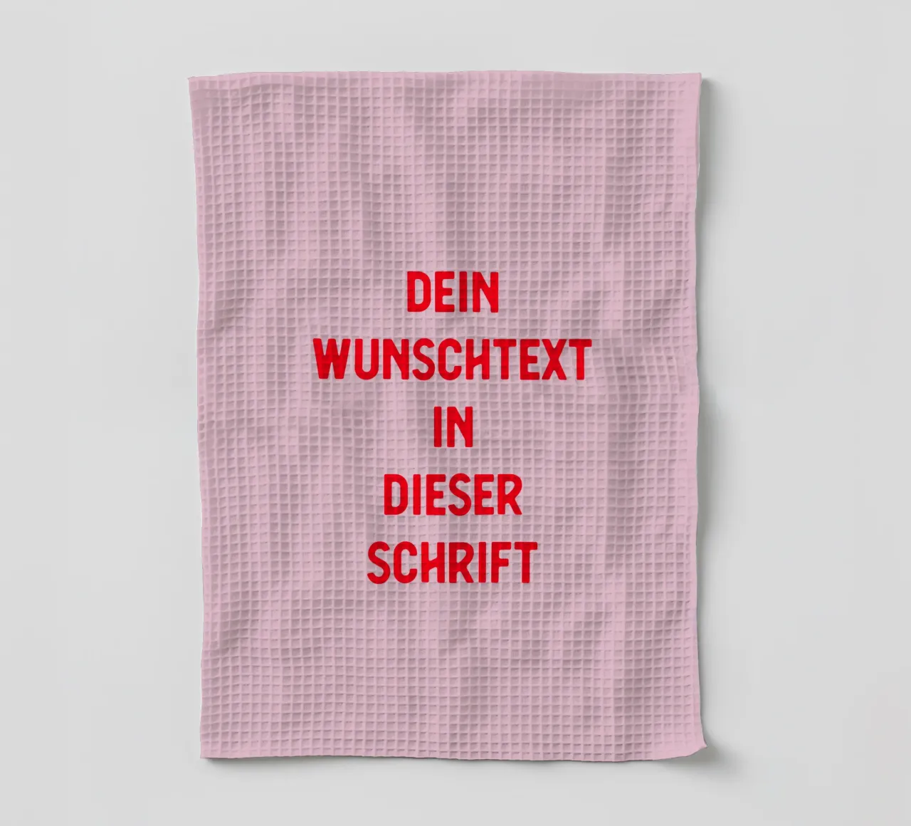 Wunschtext rosa rot canovaccio da cucina da WORTSPIEL
