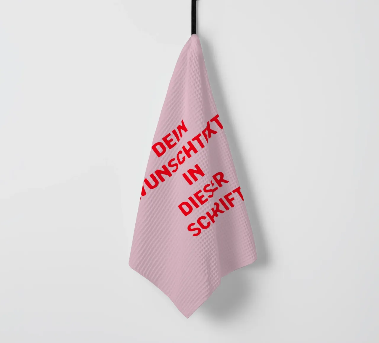 Wunschtext rosa rot canovaccio da cucina da WORTSPIEL