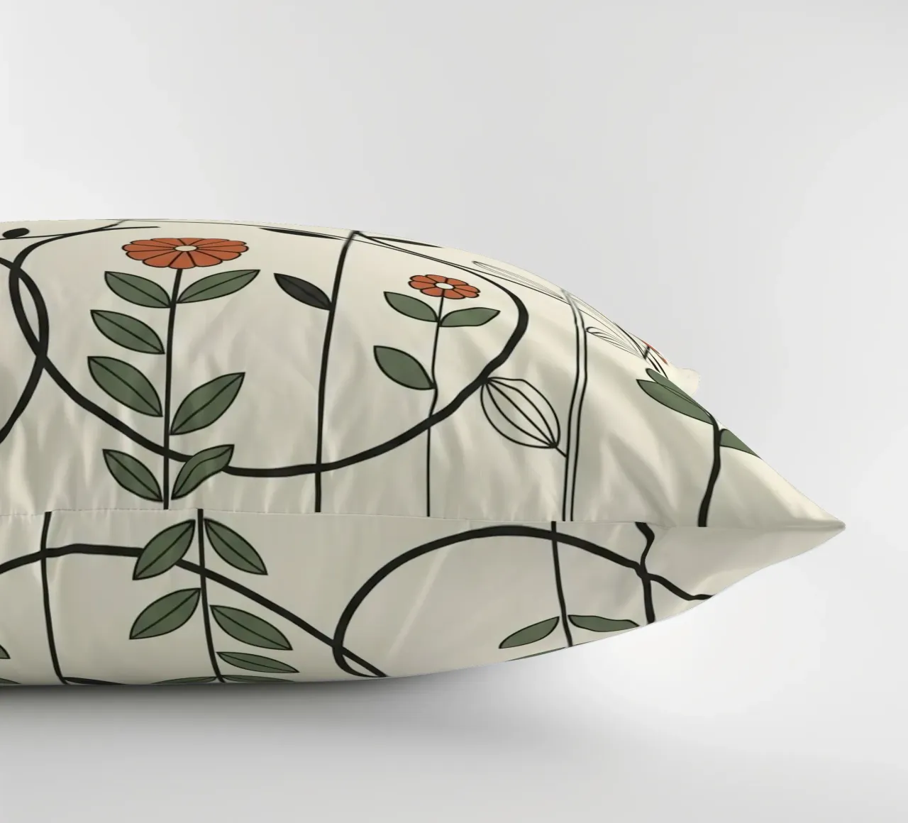 Floral bauhaus #017: Abstract Botanical Serenade cuscino da Zen Design