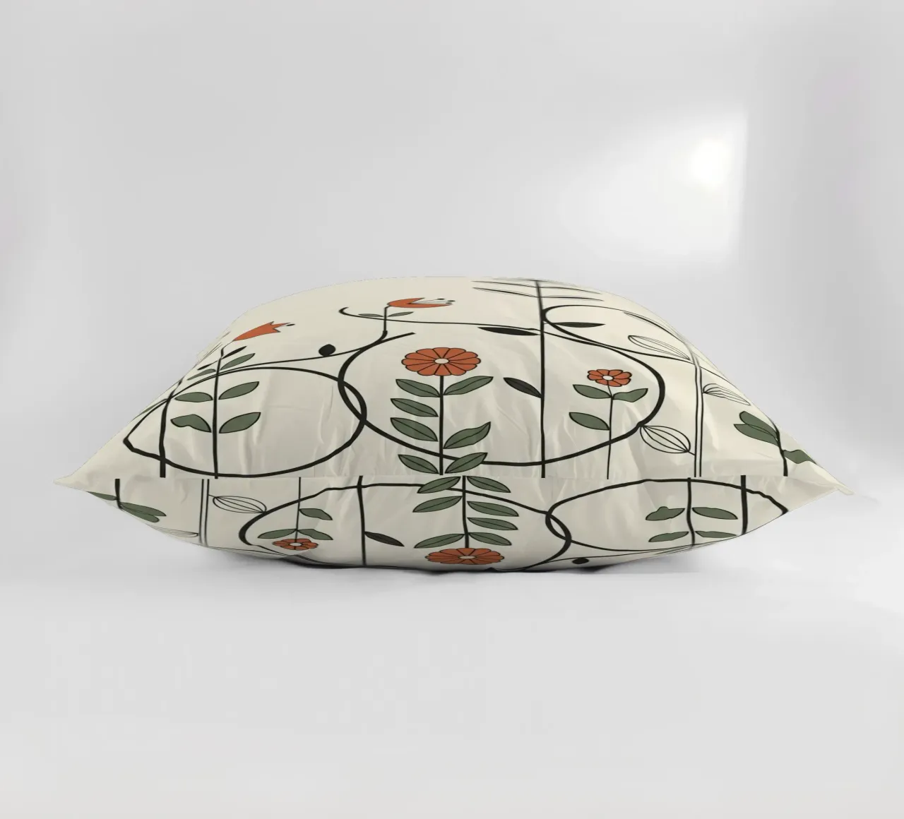Floral bauhaus #017: Abstract Botanical Serenade cuscino da Zen Design