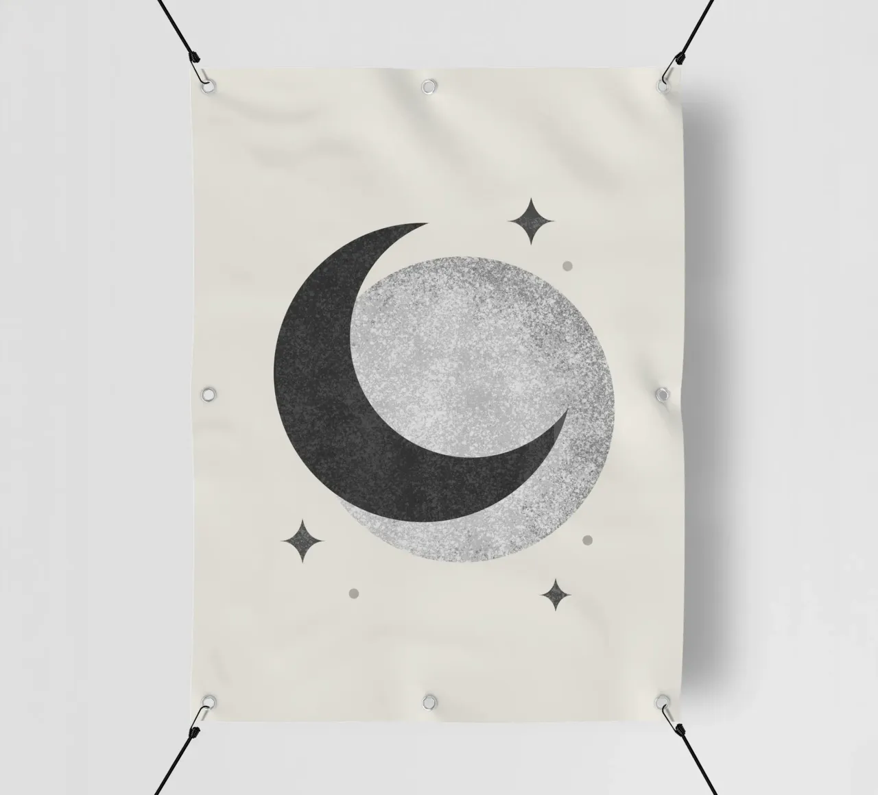Scintilla di luna in bianco e nero telo in pvc da MoonlightPrint