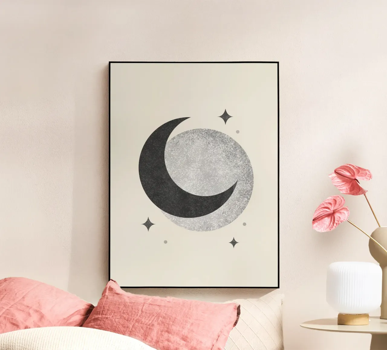 Scintilla di luna in bianco e nero plexiglass da MoonlightPrint