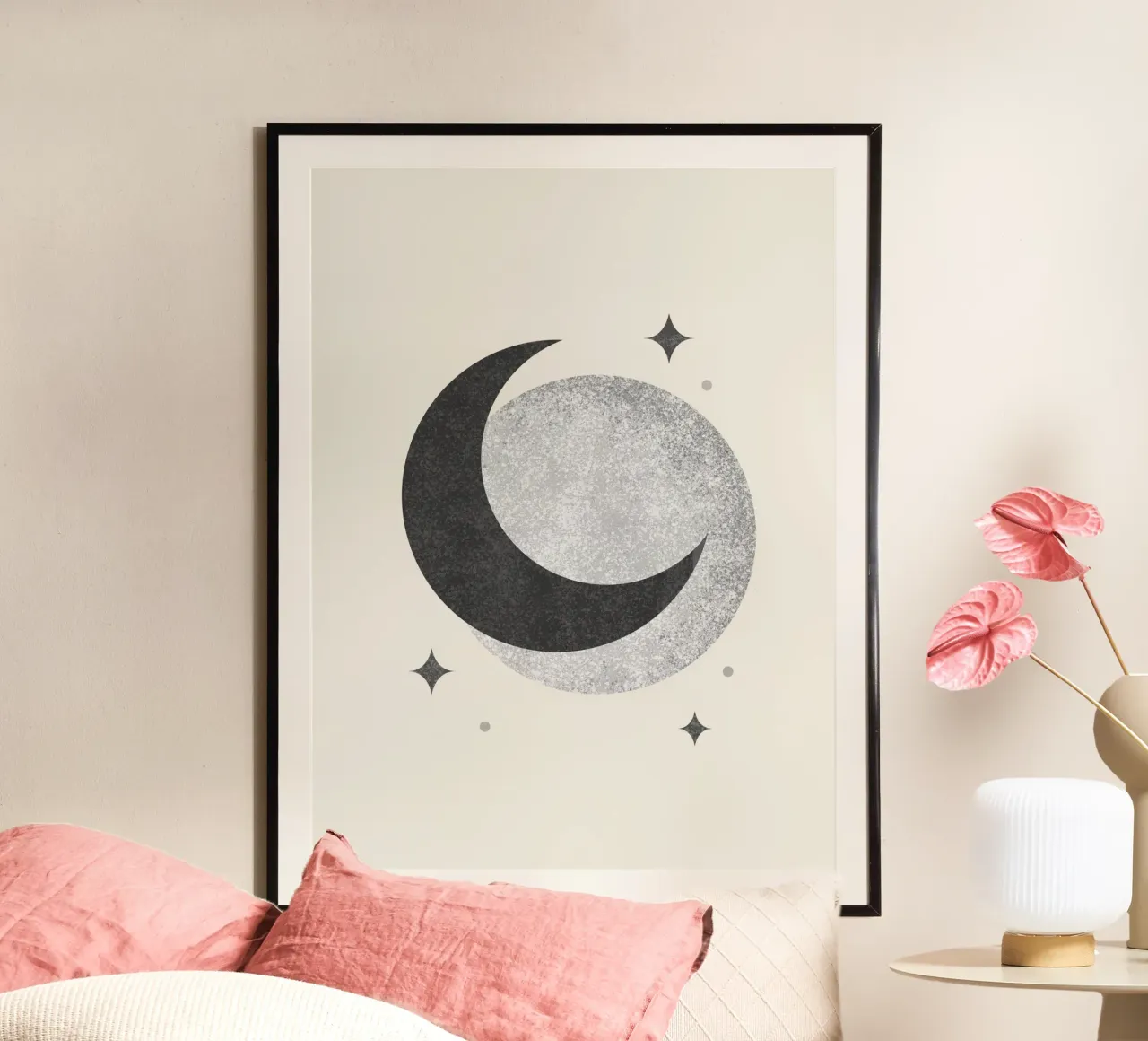 Scintilla di luna in bianco e nero carta hahnemühle da MoonlightPrint