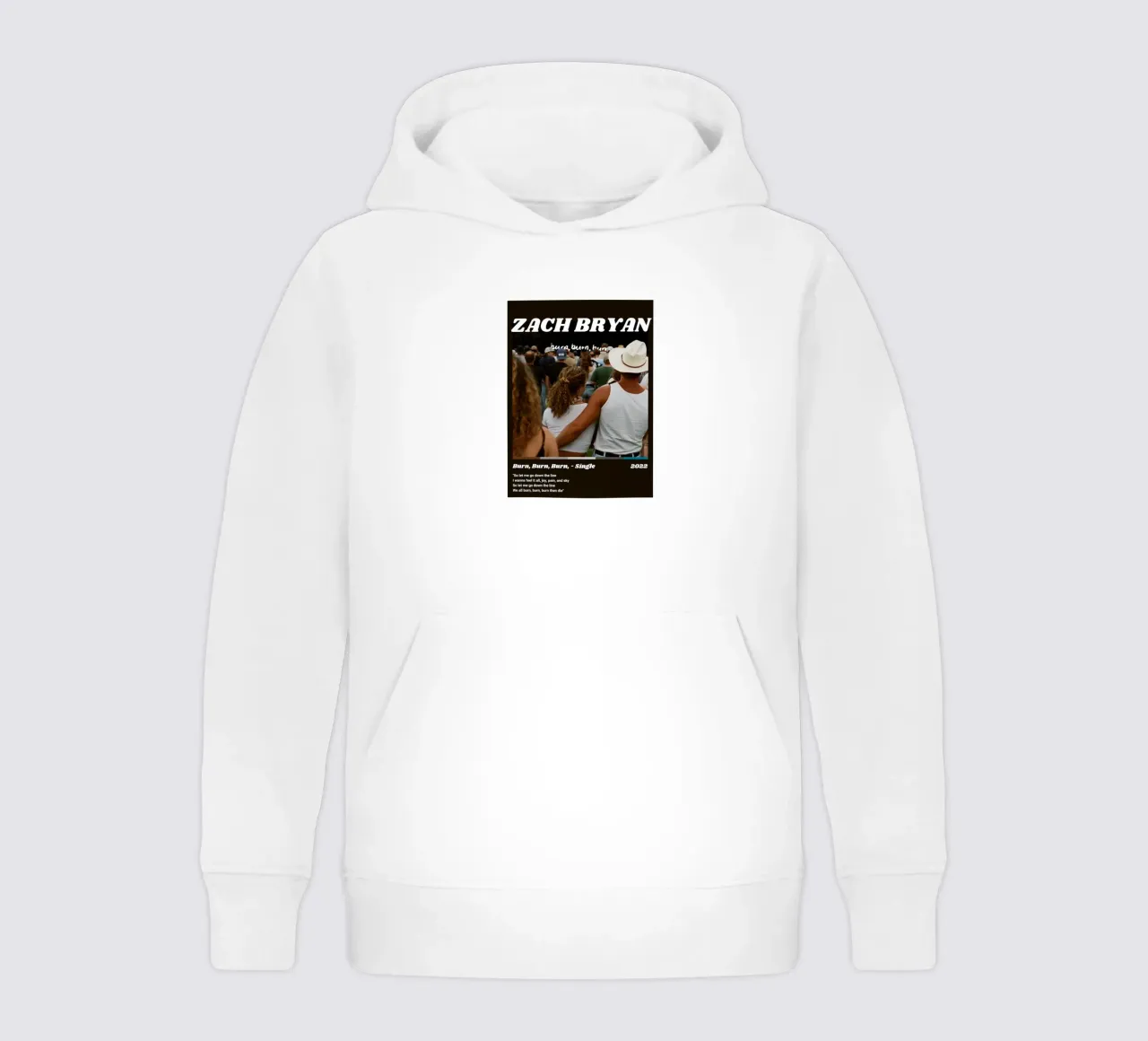 Zach Bryan Alternative Burn, Burn, Burn, Portada sudadera con capucha para niño de guesmatarko