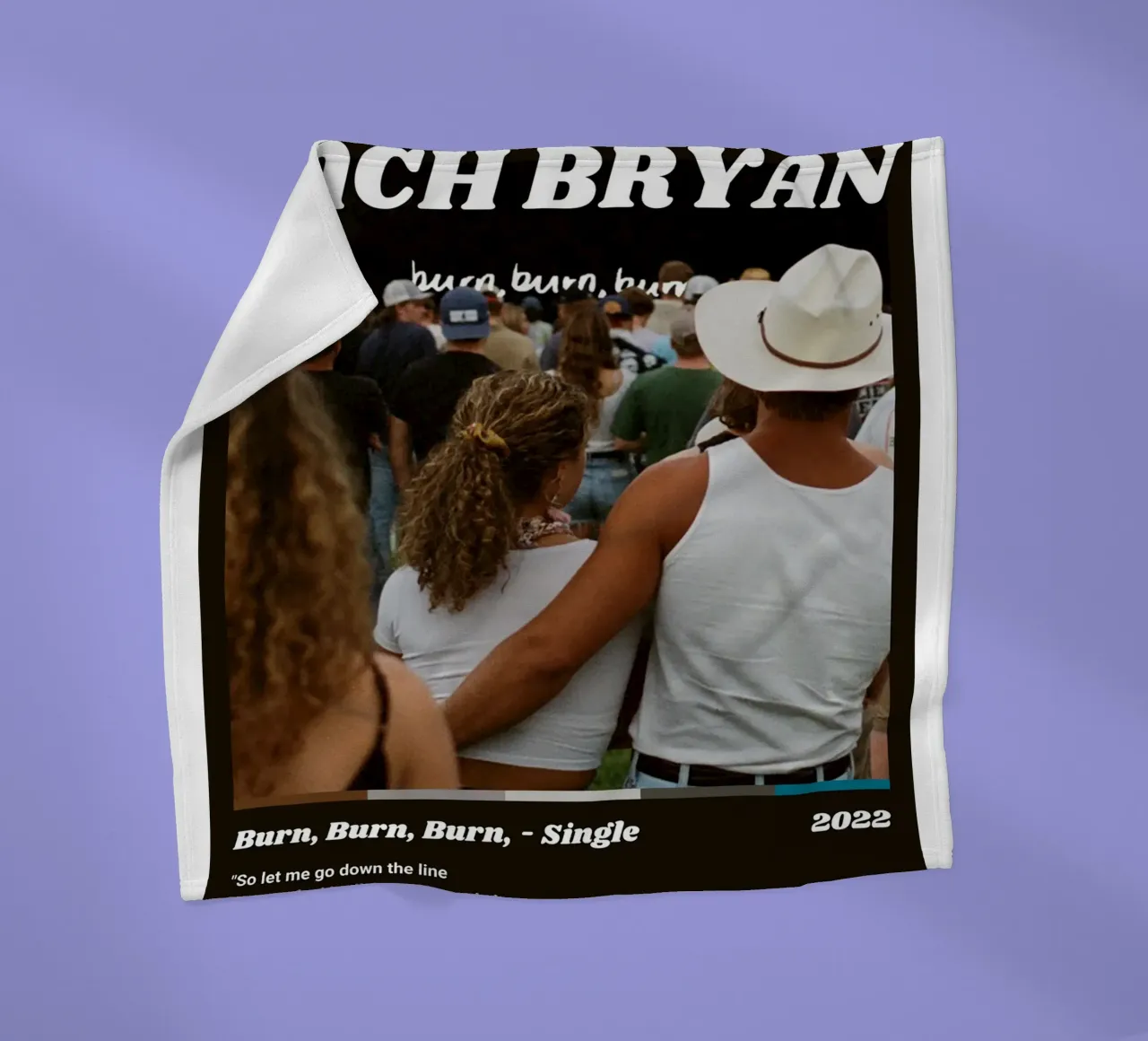 Zach Bryan Alternative Burn, Burn, Burn, Cover fleece blanket by guesmatarko