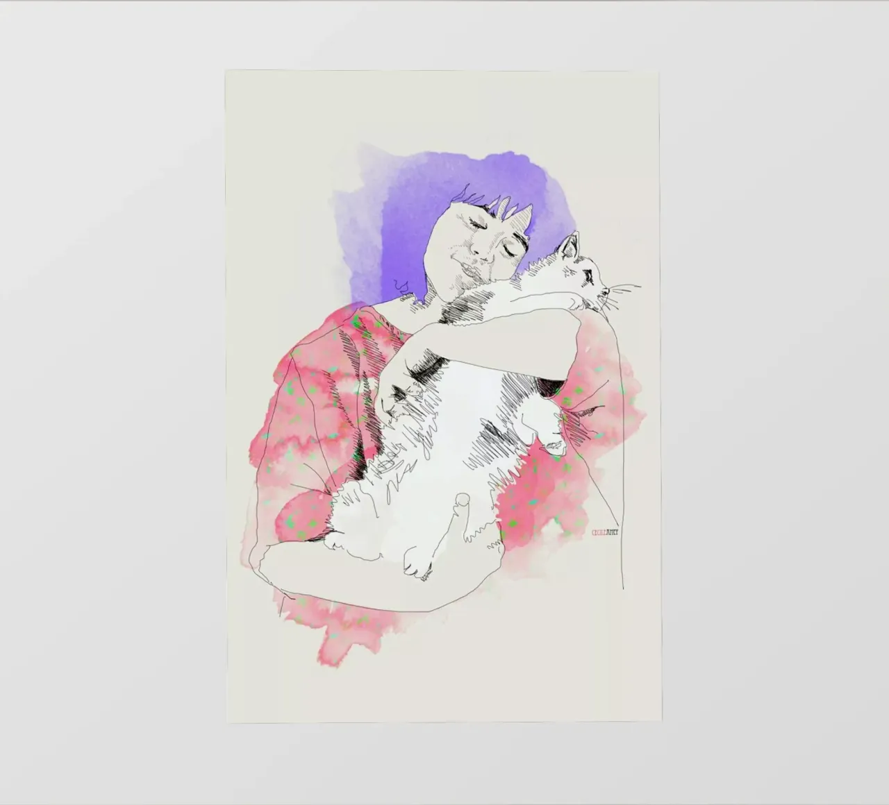 Purring pvc cover by La Belette Rose