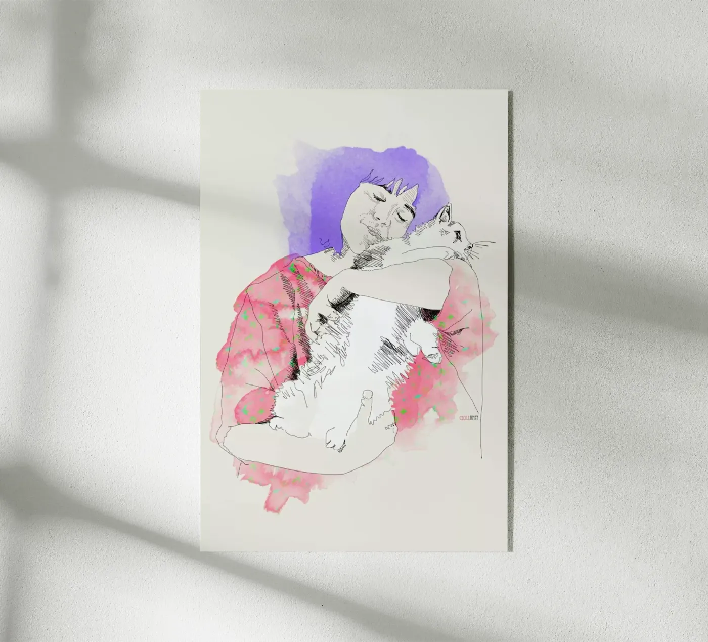 Purring plexiglas de La Belette Rose