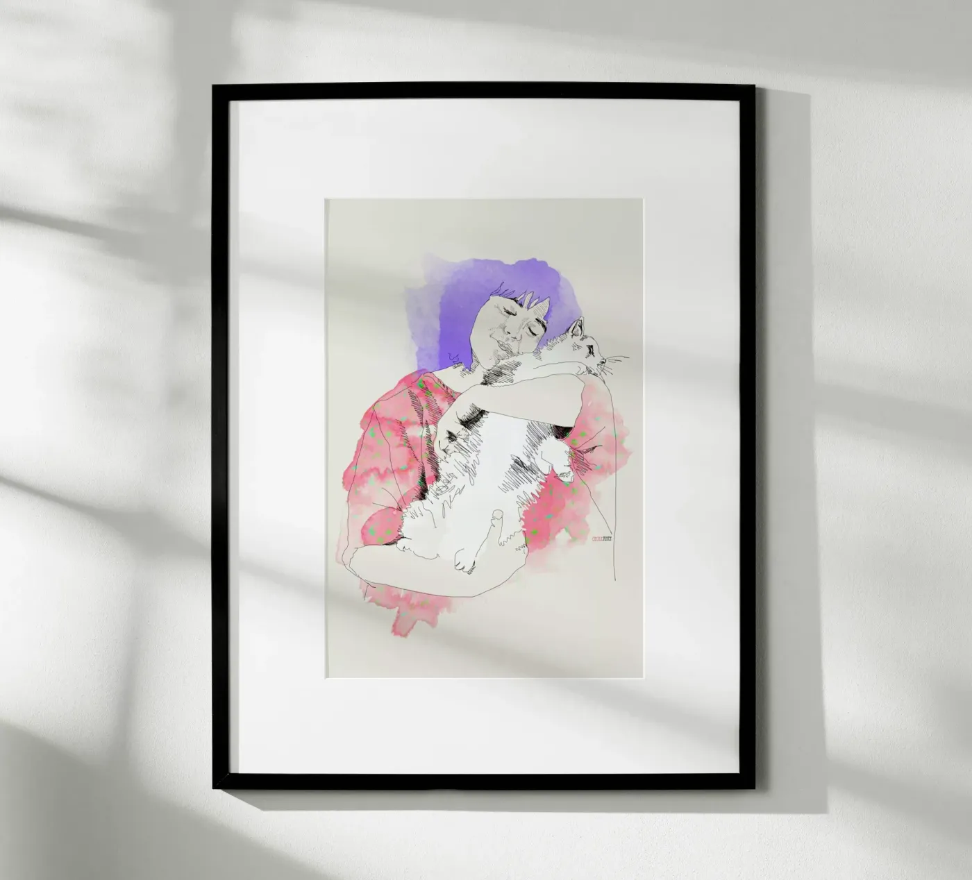 Purring poster by La Belette Rose