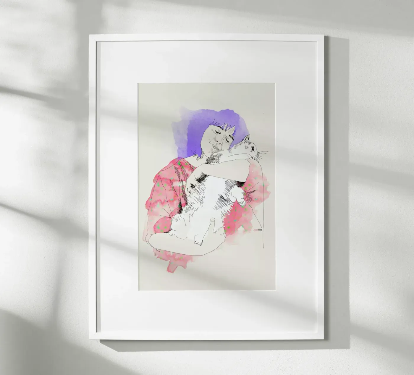 Purring poster by La Belette Rose