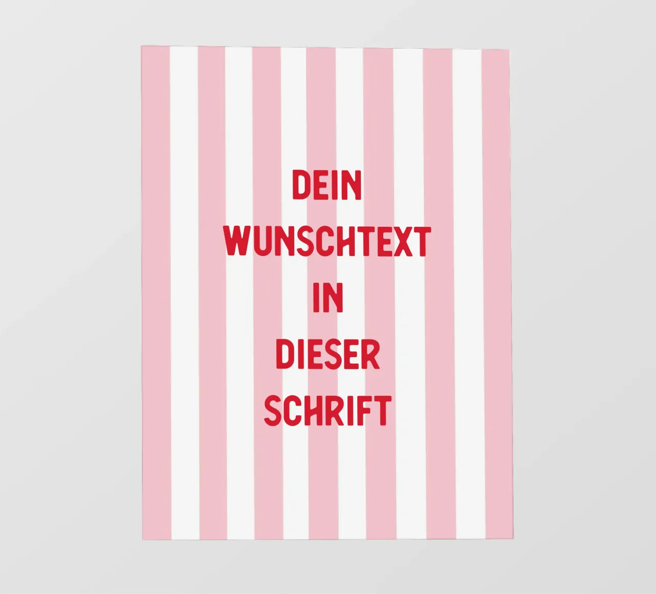 Wunschtext auf rosa Streifen pellicola backlit da WORTSPIEL