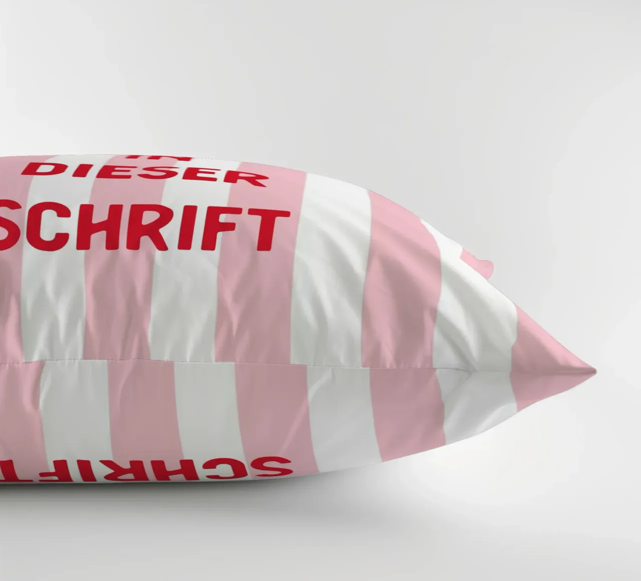 Wunschtext auf rosa Streifen cuscino da WORTSPIEL