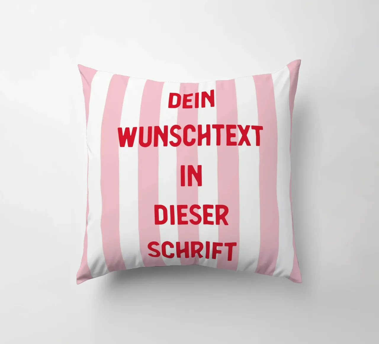 Wunschtext auf rosa Streifen cuscino da WORTSPIEL