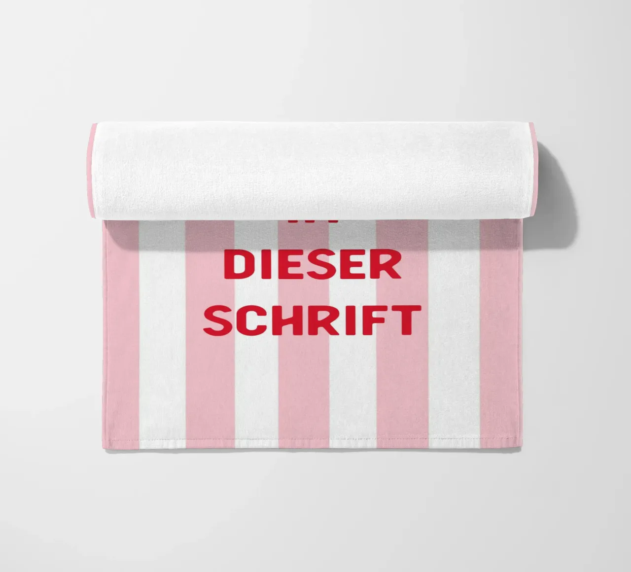 Wunschtext auf rosa Streifen telo mare da WORTSPIEL