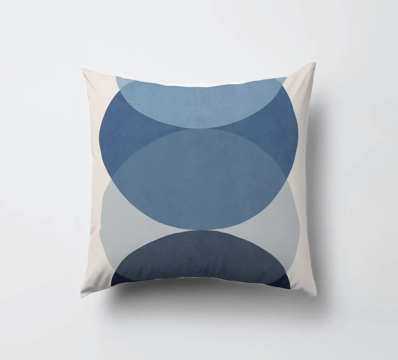 Circle Half-circle - Blue Shades decorative cushion by MoonlightPrint