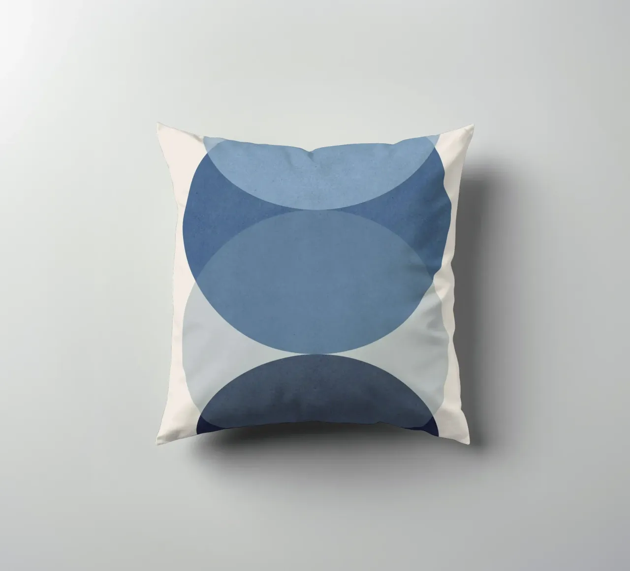 Circle Half-circle - Blue Shades decorative cushion by MoonlightPrint