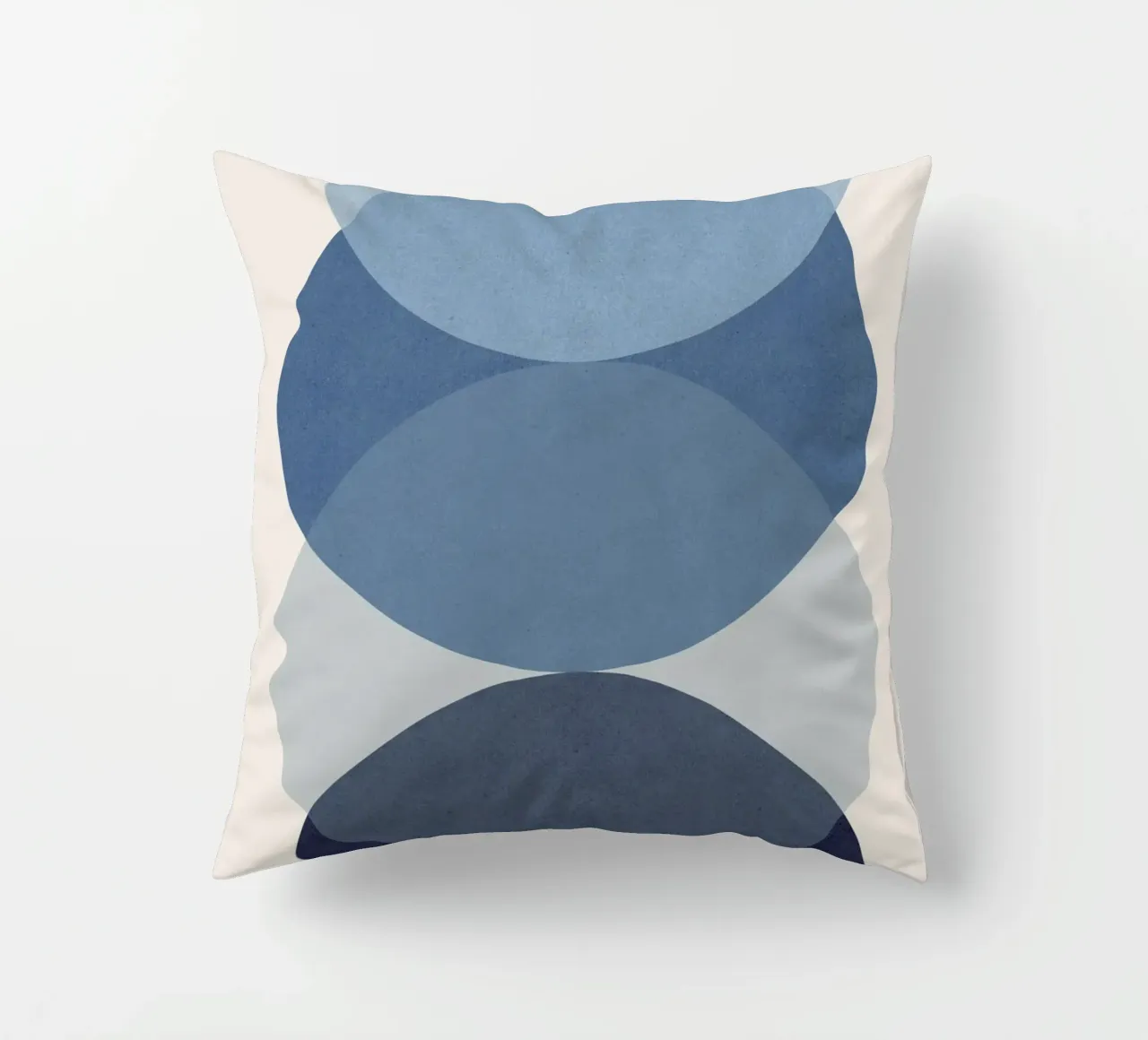 Circle Half-circle - Blue Shades decorative cushion by MoonlightPrint