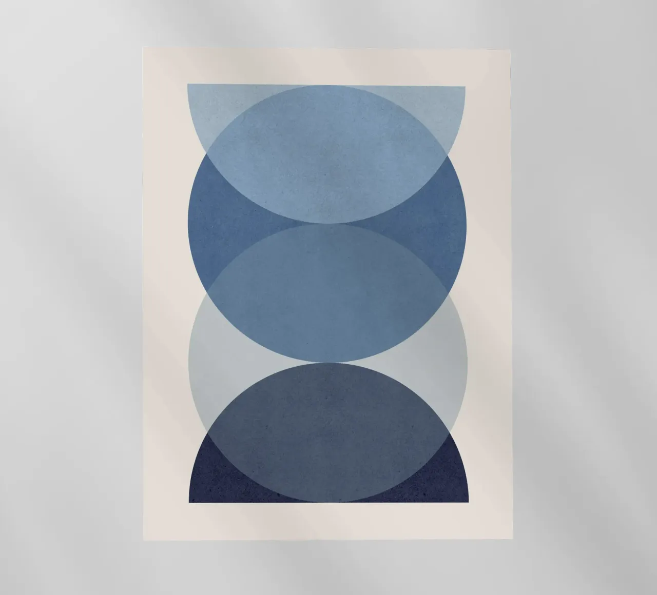 Semicírculo circular - Tonos azules lámina retroiluminada de MoonlightPrint