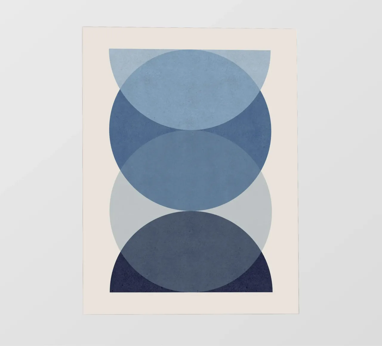 Semicírculo circular - Tonos azules lámina retroiluminada de MoonlightPrint