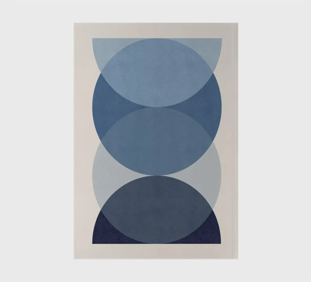 Circle Half-circle - Blue Shades notebook by MoonlightPrint