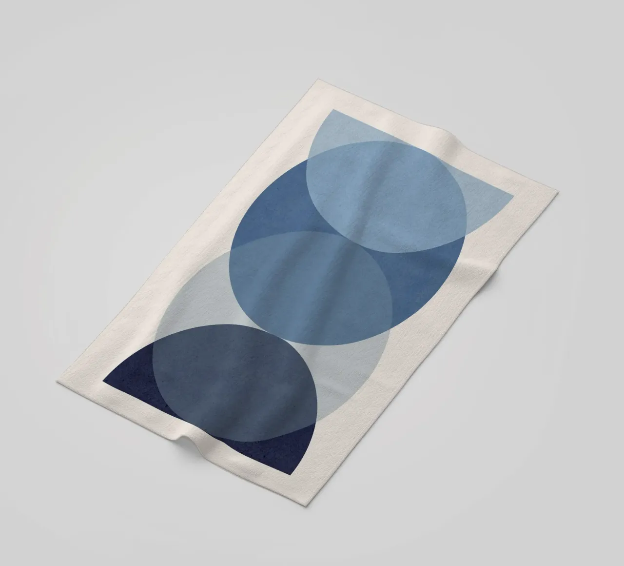 Circle Half-circle - Blue Shades beach towel by MoonlightPrint