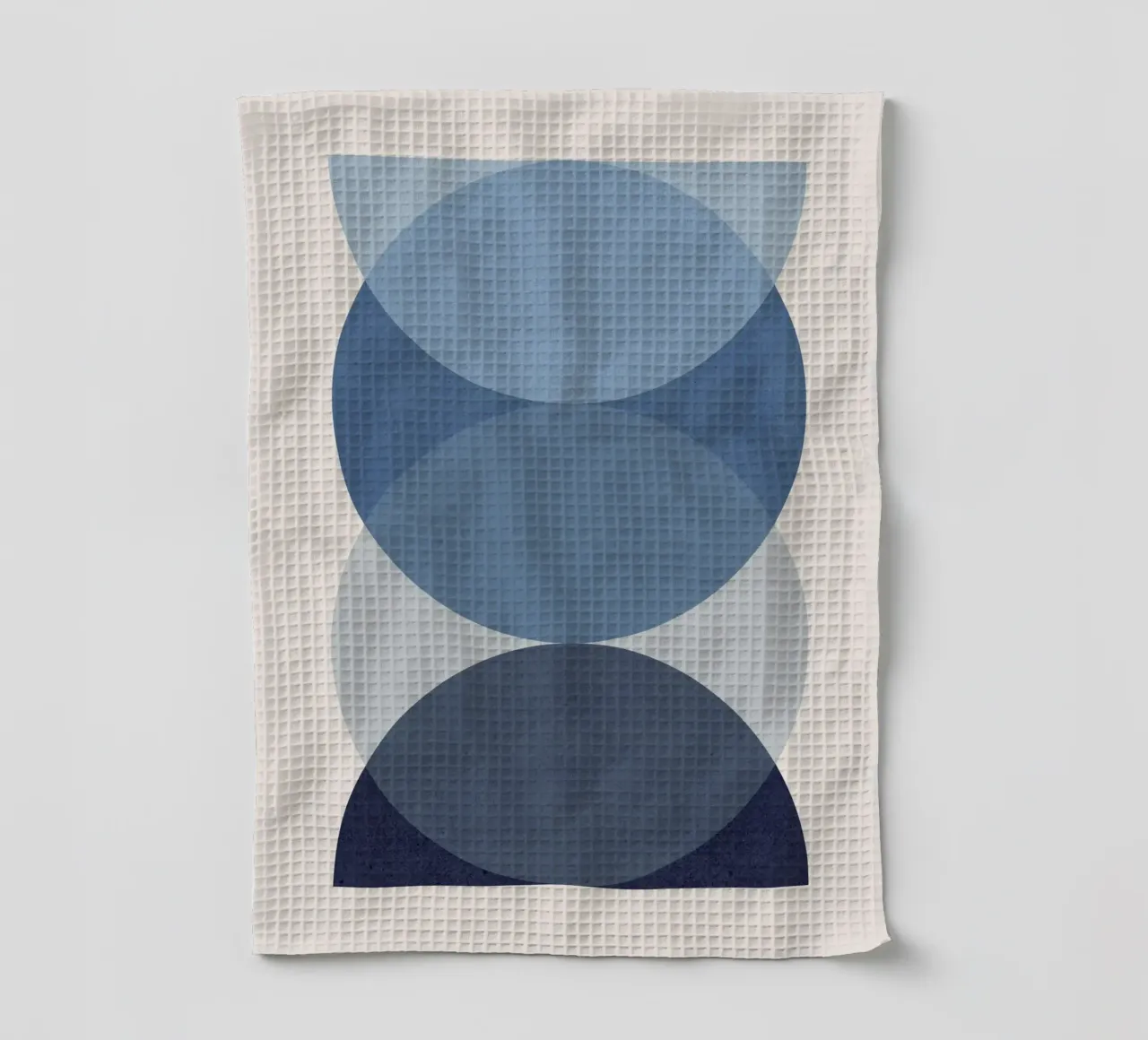 Semicírculo circular - Tonos azules paño de cocina de MoonlightPrint