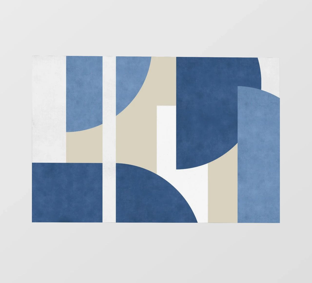 Composizione colorblock a mezzaluna - Blu telo in pvc da MoonlightPrint