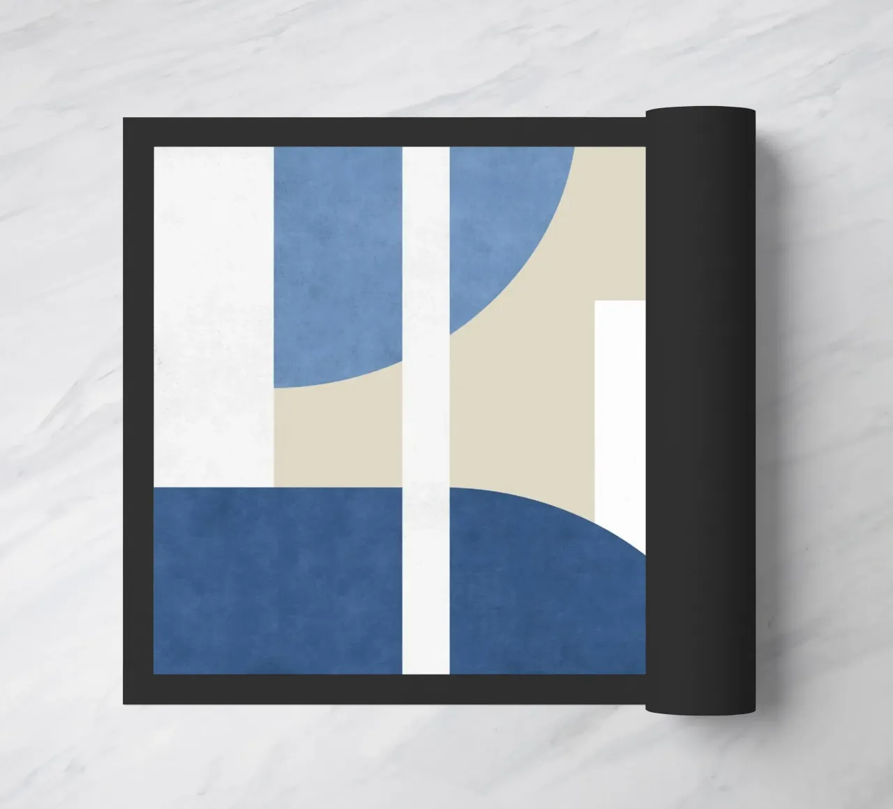 Composizione colorblock a mezzaluna - Blu zerbino da MoonlightPrint