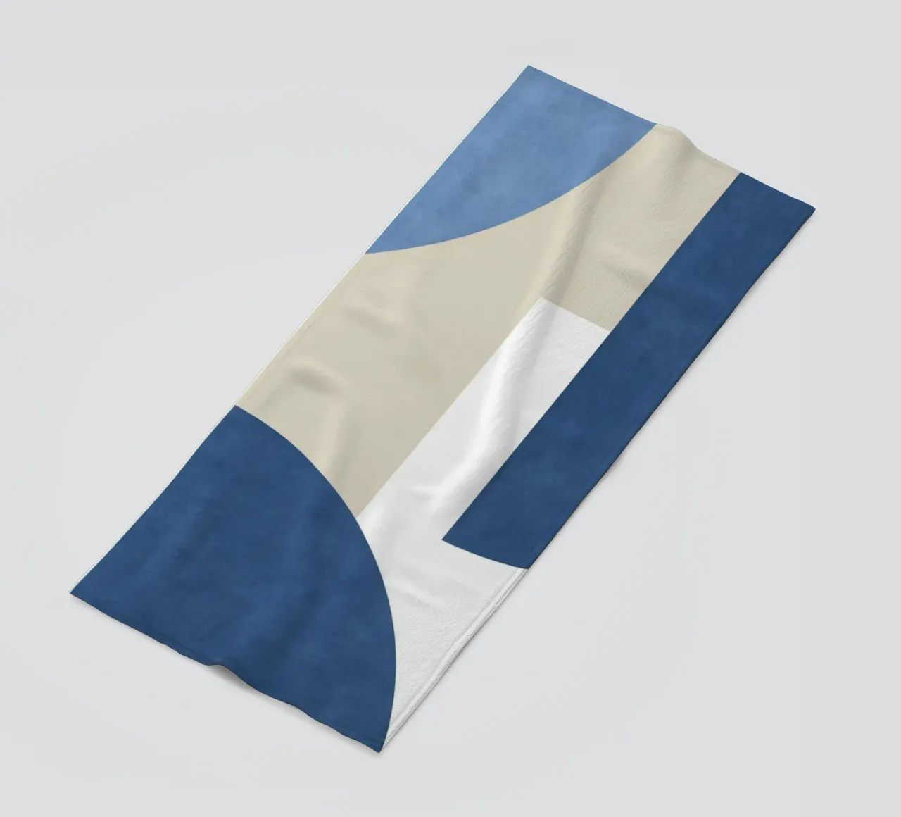 Composizione colorblock a mezzaluna - Blu telo mare da MoonlightPrint