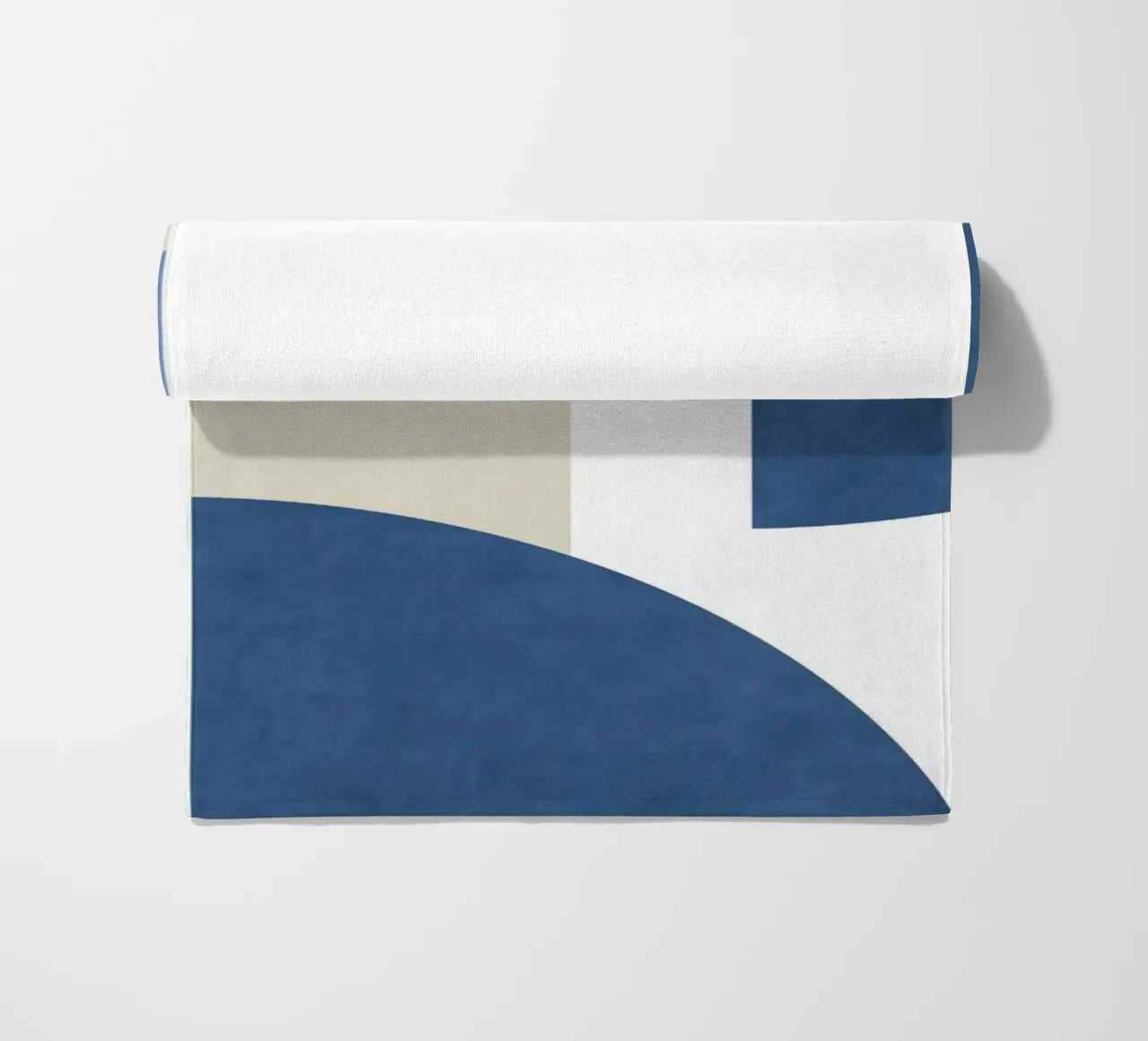 Composizione colorblock a mezzaluna - Blu telo mare da MoonlightPrint