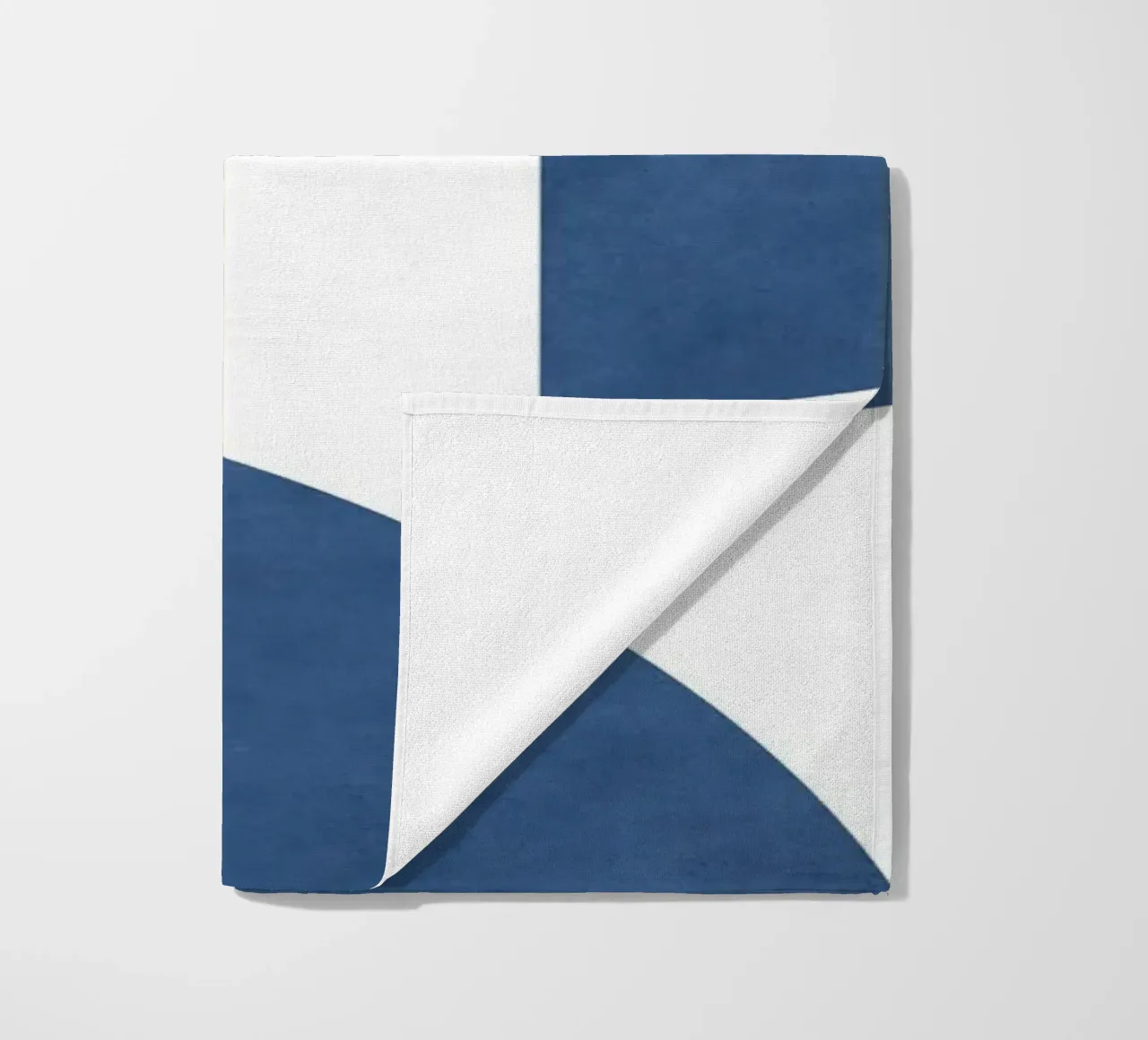 Composizione colorblock a mezzaluna - Blu telo mare da MoonlightPrint