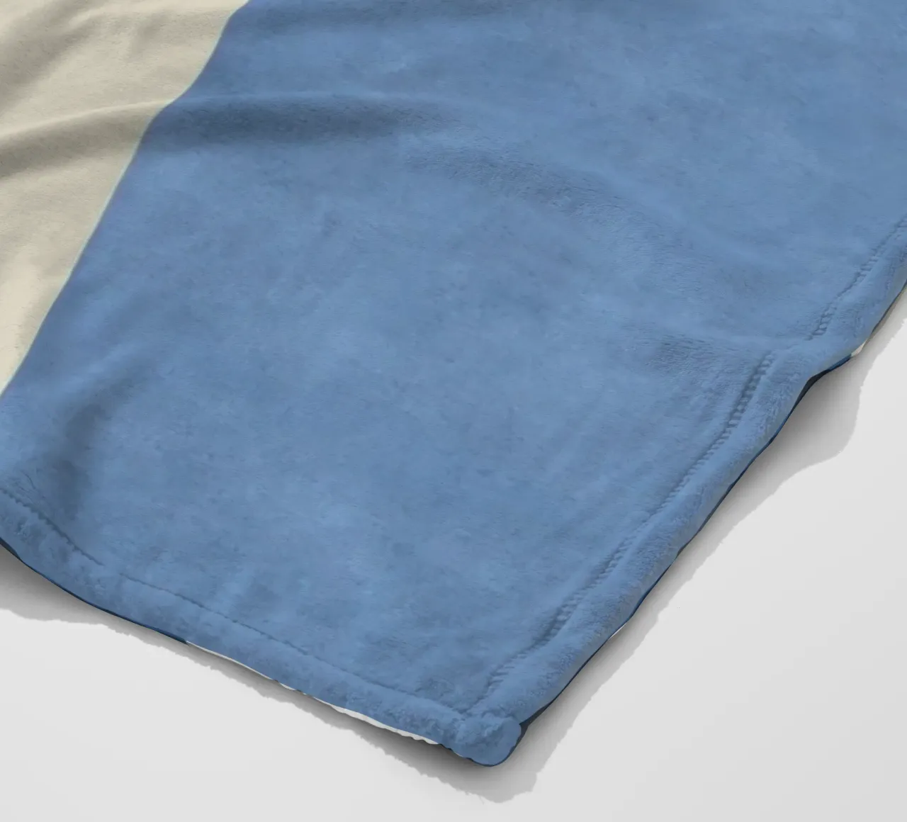 Composizione colorblock a mezzaluna - Blu coperta in pile da MoonlightPrint