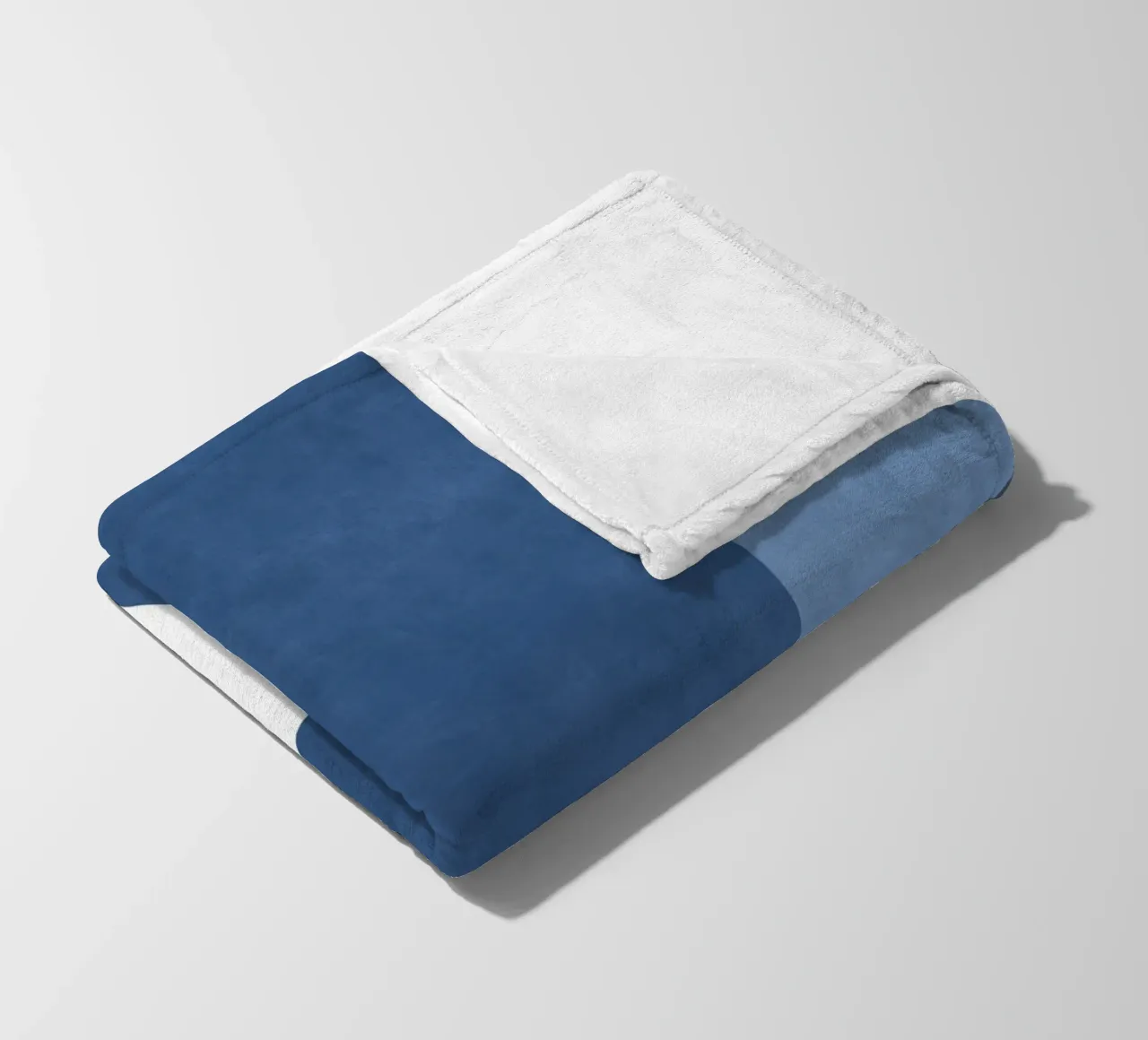 Composizione colorblock a mezzaluna - Blu coperta in pile da MoonlightPrint
