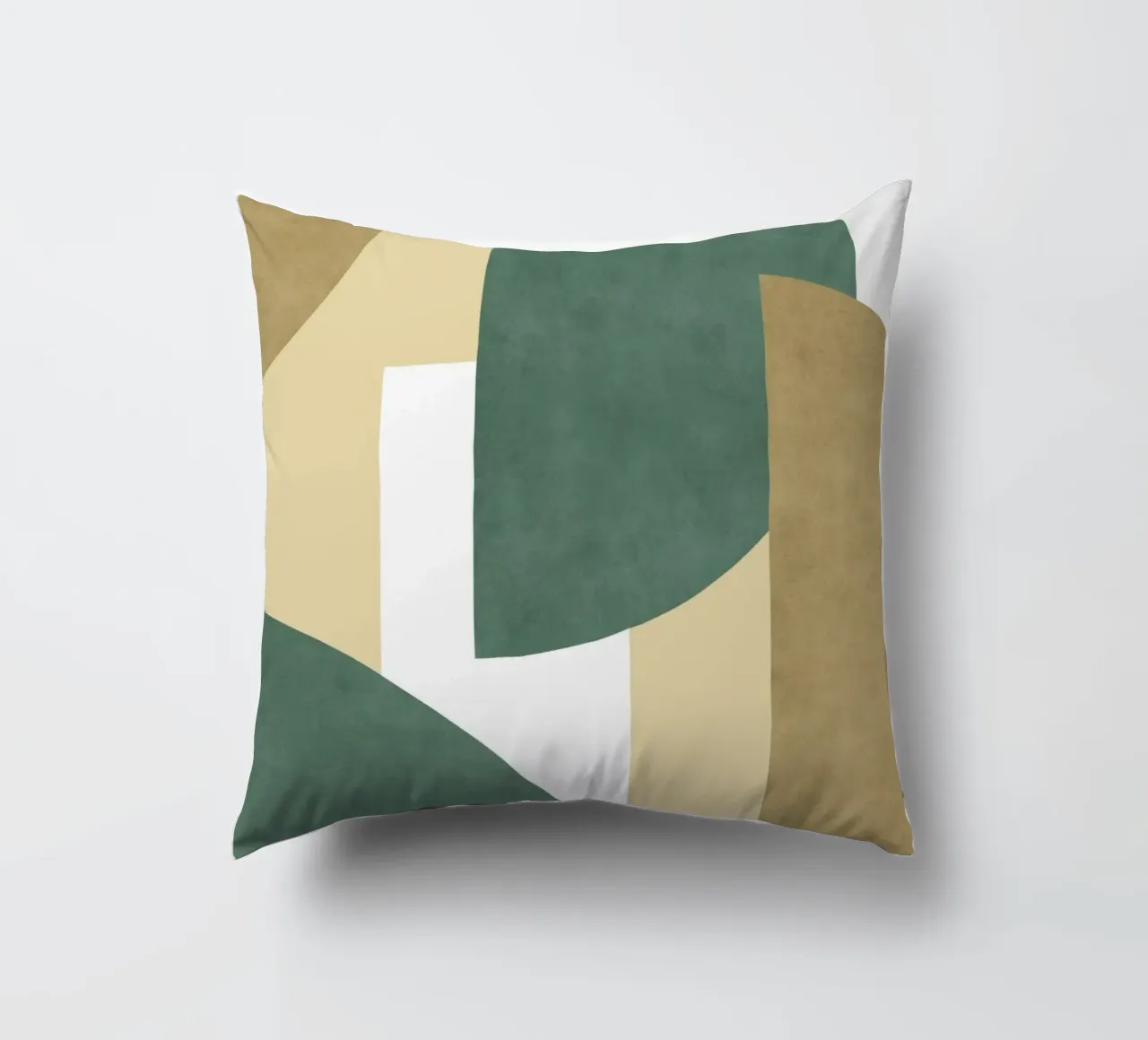Composizione colorblock a mezza luna - Verde Beige cuscino da MoonlightPrint