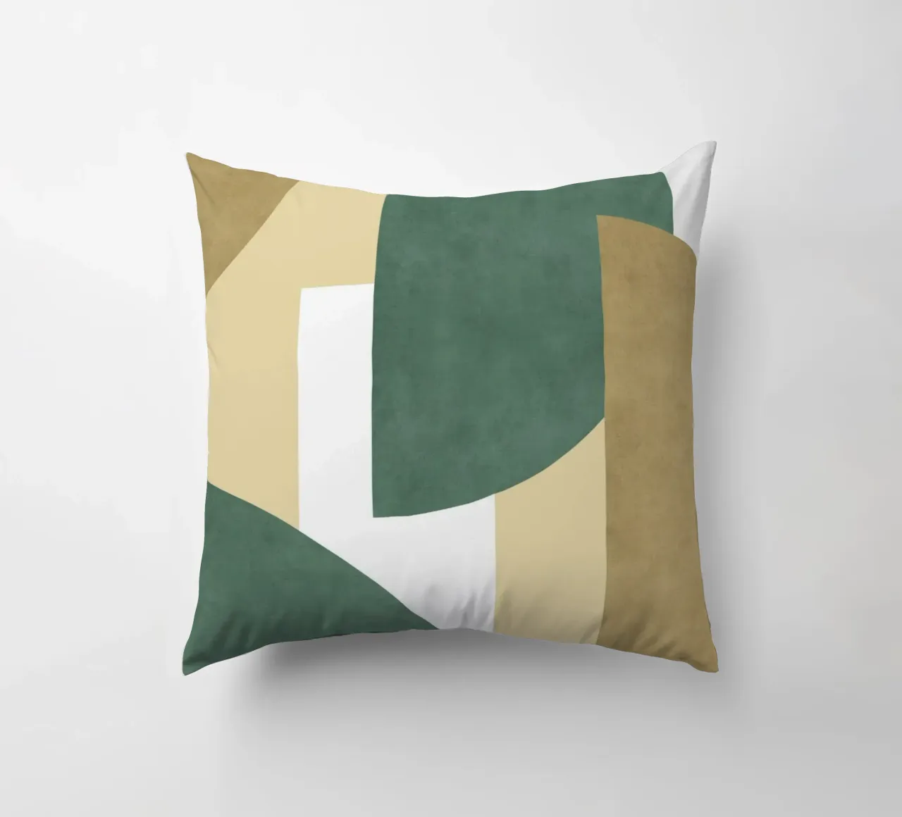 Composizione colorblock a mezza luna - Verde Beige cuscino da MoonlightPrint