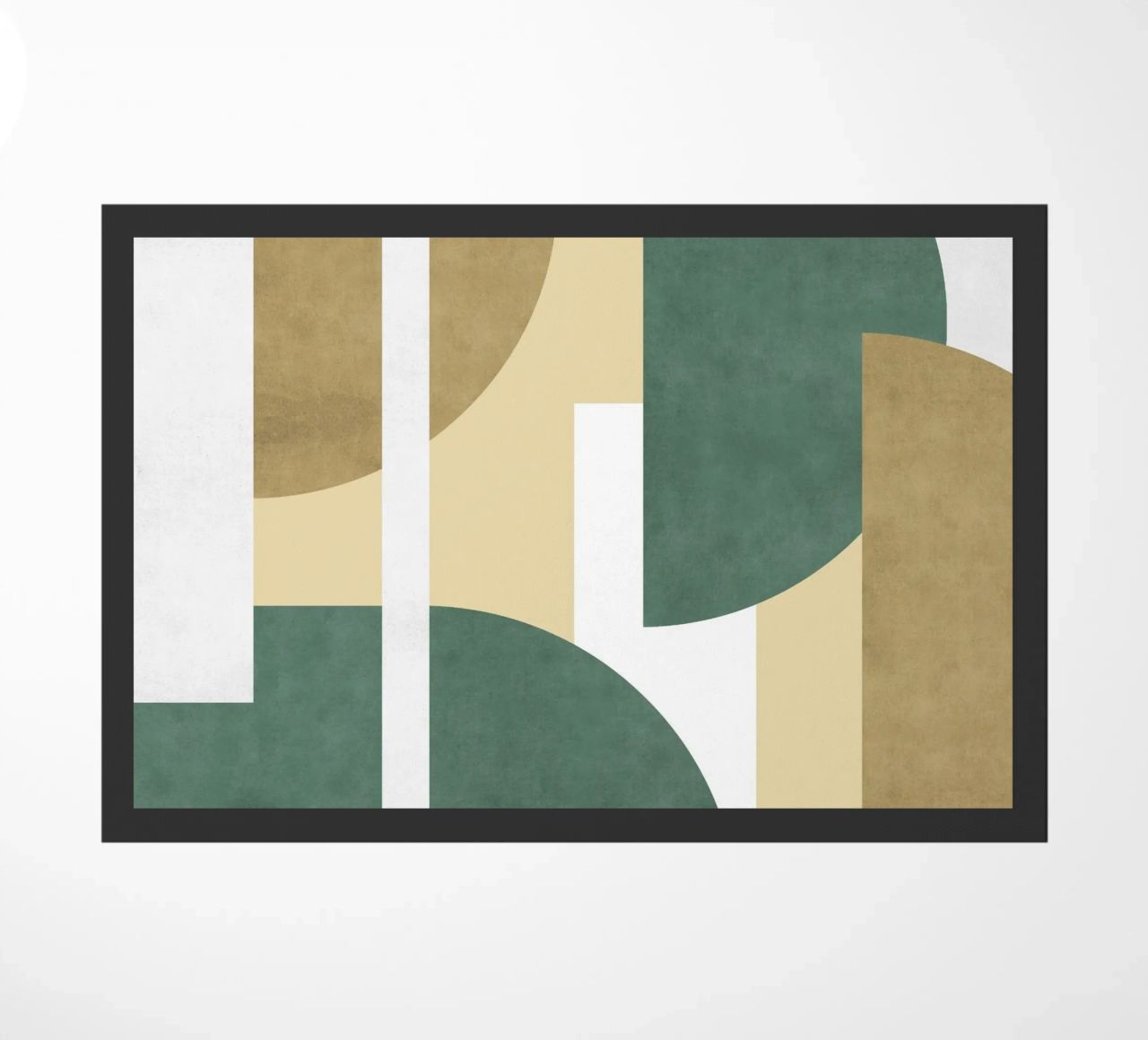 Media luna Colorblock Composición - Verde Beige felpudo de MoonlightPrint