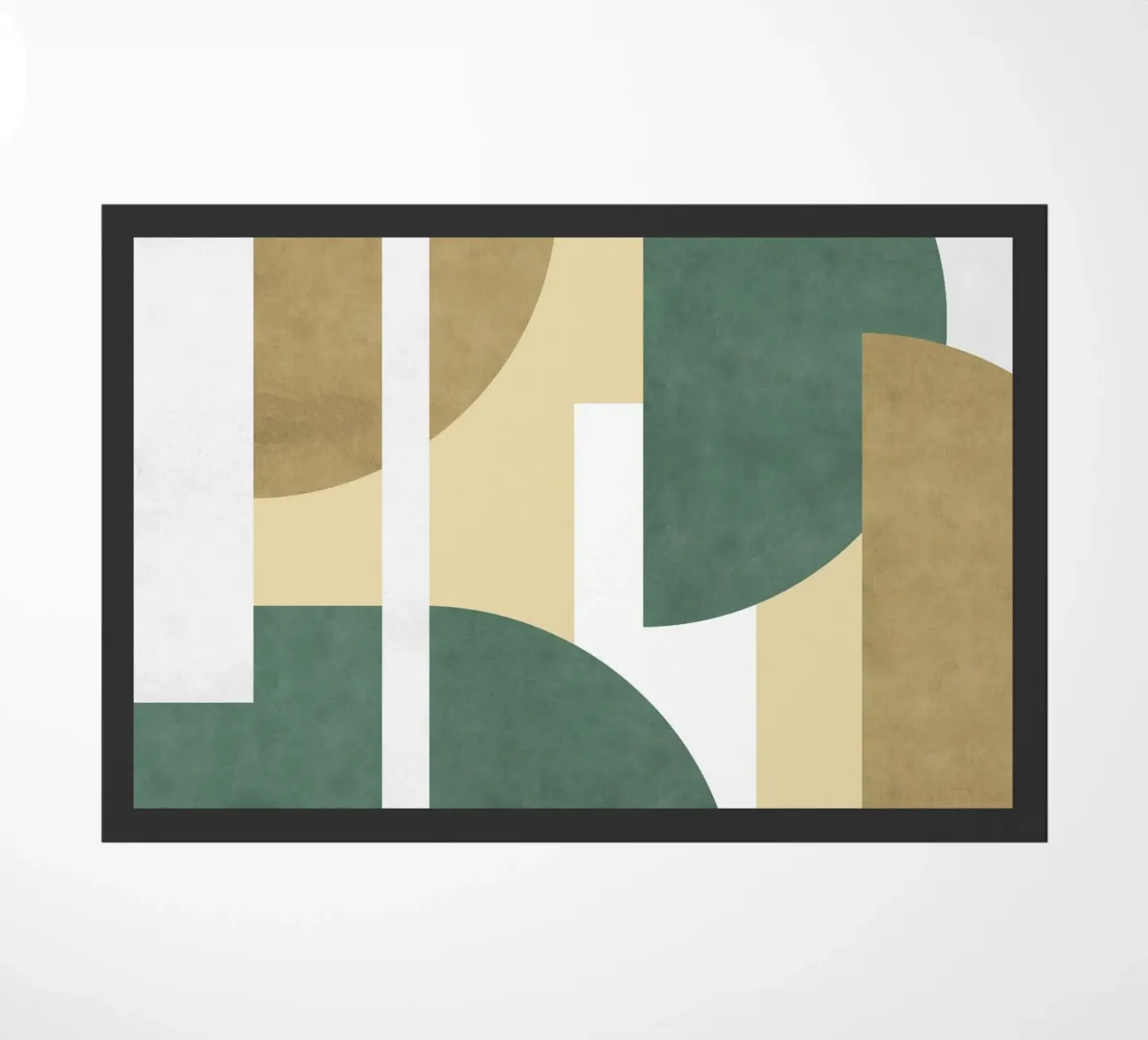 Composizione colorblock a mezza luna - Verde Beige zerbino da MoonlightPrint