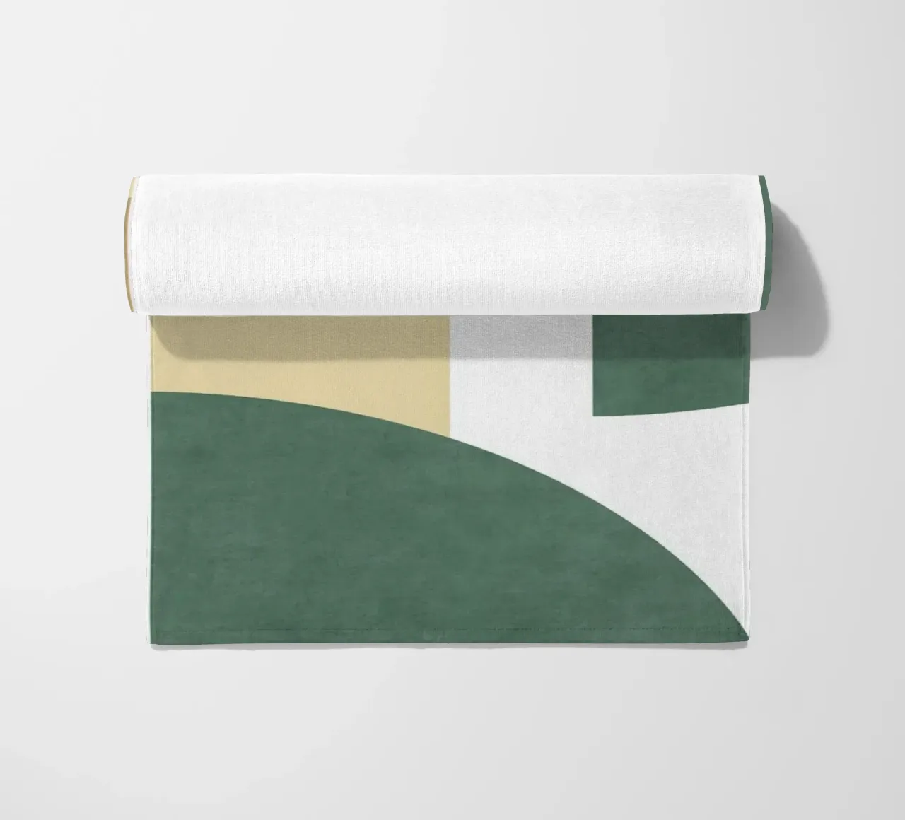 Composizione colorblock a mezza luna - Verde Beige telo mare da MoonlightPrint