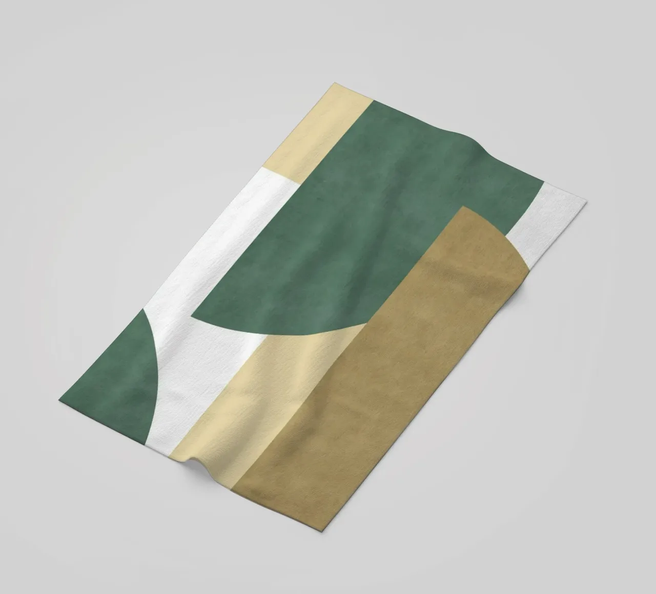 Composizione colorblock a mezza luna - Verde Beige telo mare da MoonlightPrint