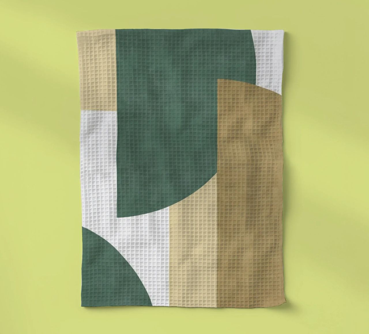 Media luna Colorblock Composición - Verde Beige paño de cocina de MoonlightPrint