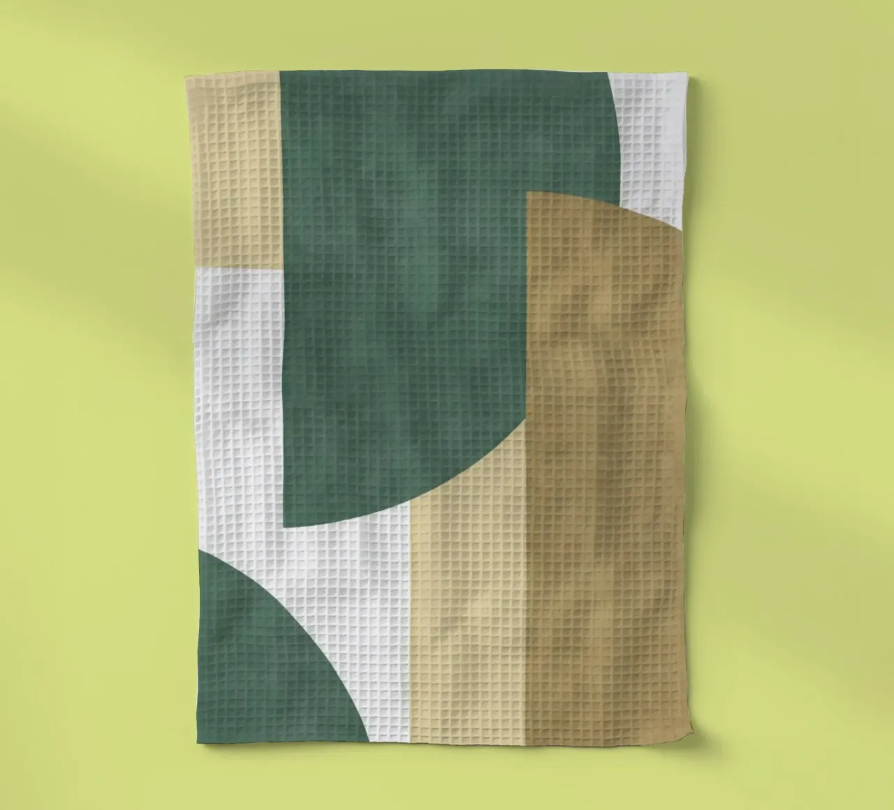 Composizione colorblock a mezza luna - Verde Beige canovaccio da cucina da MoonlightPrint